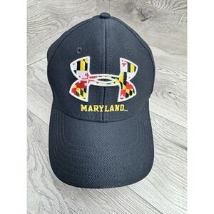 University of Maryland Terrapins Under Armour Men's Hat Medium Large Flex Black